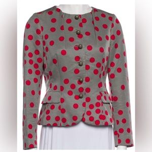 Moschino Cheap And Chic Red Polka Dot Blazer Jacket